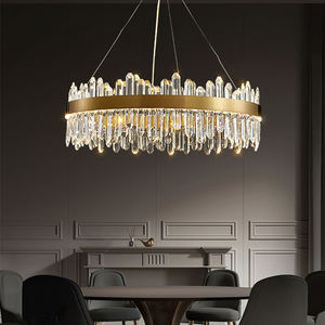 โคมไฟระย้าคริสตัลทรงกลม Led สุดสร้างสรรค์,โคมไฟระย้าแก้วสำหรับห้องนั่งเล่นร้านอาหารวิลล่า - Product Image 5