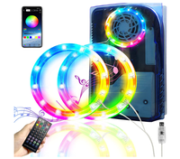 Accessoires de jeux Facile Installer RVB 5050 Couleur Changeante LED Kit de Bandes de Lumière 8 Couleurs D'éclairage Pour PS5 Console LED Bandes Lumières
