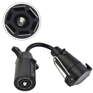 Convertisseur de feux de <span class=keywords><strong>remorque</strong></span>, <span class=keywords><strong>prise</strong></span> à lame RV <span class=keywords><strong>7</strong></span> voies vers adaptateur de <span class=keywords><strong>prise</strong></span> ronde <span class=keywords><strong>7</strong></span> <span class=keywords><strong>broches</strong></span>, connecteur de câblage de <span class=keywords><strong>remorque</strong></span> américain vers européen - Product Image 3