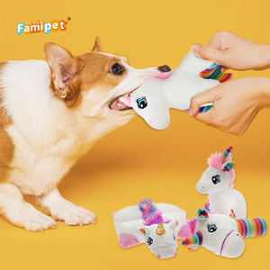 Famipet оптовая продажа милый Единорог дизайн питомца щенок игрушка мягкая плюшевая пищалка собака игрушка - Product Image 6