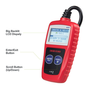 Lecteur de code OBDII rouge pour véhicule, <span class=keywords><strong>outil</strong></span> de diagnostic automobile, écran LED, garantie 1 an, analyse du moteur de voiture, certifié CE MS309 - Product Image 2