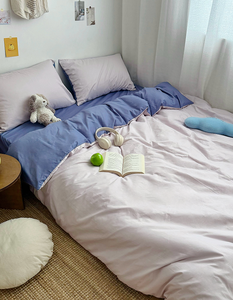 Vente en gros <span class=keywords><strong>de</strong></span> linge <span class=keywords><strong>de</strong></span> <span class=keywords><strong>lit</strong></span> tissé en coton pur dessin animé 3 pièces 300TC confort <span class=keywords><strong>housse</strong></span> <span class=keywords><strong>de</strong></span> <span class=keywords><strong>couette</strong></span> taie d'oreiller drap plat drap-<span class=keywords><strong>housse</strong></span> - Product Image 1