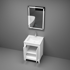 V-NONH Lavabo Bajo Encimera de Mármol de 48'' con Espejo LED, Mueble de Baño Moderno con Lavabo de Cerámica, Diseño Resistente al Agua para Apartamentos - Product Image 3