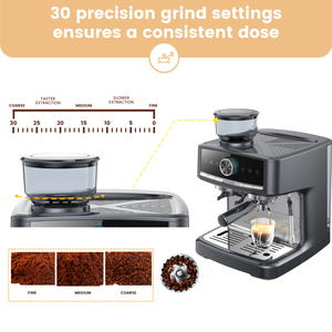 PANCERKA - Cafetera Espresso Semiautomática Profesional de 20 Bares, Cafetera Manual de Granos a Taza, de Plástico para el Hogar - Product Image 5