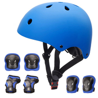 Ensemble de protection de casque de skateboard pour enfants adultes Kit de protection de genouillère en polyester pour coudière et poignet pour le patinage