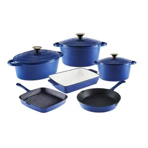 Utensílios de cozinha, conjunto de ferro fundido, esmalte, casserolho, forno, venda imperdível