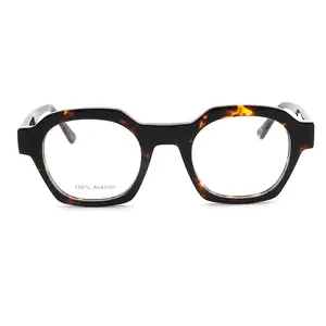 Handmade 100% Acetate Optical Frame Small Size Vintage Eyeglasses Optical Men Women Acetate Glasses