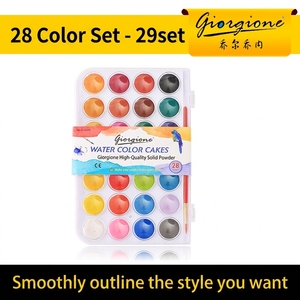 <span class=keywords><strong>Set</strong></span> di Colori ad Acquerello Solidi Giorgione 12/16/24/28/36/48 Colori per Carta con Scatola in Plastica e Pennello in Nylon Gratuito - Product Image 5