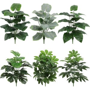 Simulasi kualitas tinggi daun Banyan Dekorasi Rumah Natal wisuda buatan hijau Turtleback daun - Product Image 1
