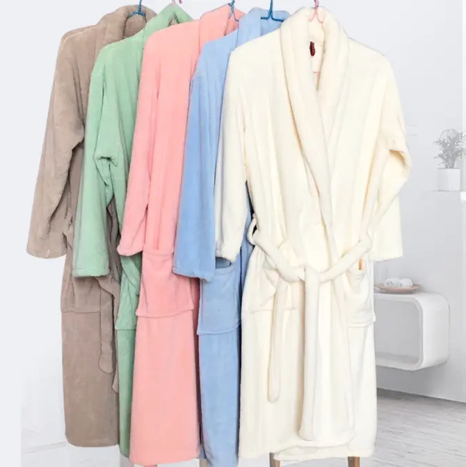 Индивидуальная однотонная Пижама, женская одежда для сна, зимний халат, оптовая продажа, плюшевые халаты для женщин, теплая одежда для сна с длинным рукавом