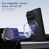 Nouvelle coque de téléphone magnétique mate en PC avec protection d'écran en verre trempé pour iPhone 18 Ultra, protection intégrale pliable