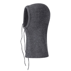 <span class=keywords><strong>Cagoule</strong></span> unisexe pour <span class=keywords><strong>femme</strong></span>, bonnet d'hiver tendance avec élastique réglable, couleur unie, en tricot, tissu courant - Product Image 2