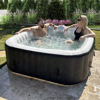 Baignoire carrée extérieure SPA Chauffage rapide de l'eau chaude Fonctions de bulle de massage multizones, modèle de jardin familial Prix de gros Bain à remous