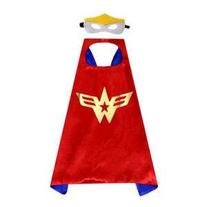 थोक कस्टम लोगो हेलोलीन सुपरहीरो कैप कोस्प्ले बच्चों के लिए हीरो क्लॉक के साथ सेट - Product Image 4