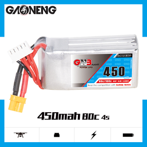 GNB สำหรับ GNB4504S80A 4S 450MAH 14.8V 80C 160C XT30 RC LiPo แบตเตอรี่ทรงสี่เหลี่ยม FPV แข่งรถแบบไร้แปรง 300 รอบการใช้งาน - Product Image 2