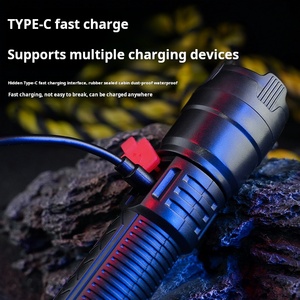 Xinsite mới 300 lumen Zoomable không thấm nước đèn pin ABS nhựa khẩn cấp ánh sáng <span class=keywords><strong>LCD</strong></span> số điện hiển thị LED sáng - Product Image 4