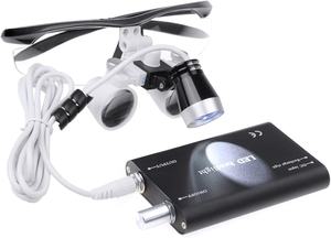 Lupas Binocular para uso médico Dental, lupa de vidrio óptico de 2.5X/ 3.5X 420mm con luz LED de cabeza de 1W, caja de aluminio de cuatro colores - Product Image 4