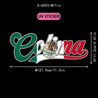 Placas con nombres de estados de México, diseños de letras y banderas, pegatinas de transferencia UV DTF, calcomanías listas para aplicar en tazas Libbey Cold Cup
