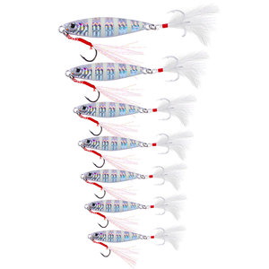 Esche artificiali in metallo <span class=keywords><strong>da</strong></span> 10g-60g per la <span class=keywords><strong>pesca</strong></span> in <span class=keywords><strong>riva</strong></span>, jig luminosi a forma di zebra, esche a cucchiaio in piombo <span class=keywords><strong>con</strong></span> ami assist per la <span class=keywords><strong>pesca</strong></span> in mare - Product Image 4