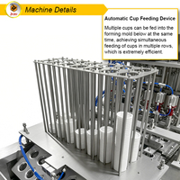 Machine de remplissage et d'emballage automatique de crème glacée à haute productivité, machine de remplissage et de scellage de gobelets de crème glacée