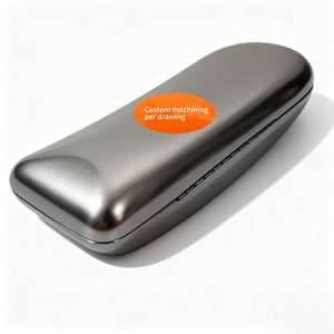 Boîte de rangement pour lunettes en métal CNC personnalisée - Acier inoxydable/laiton/aluminium, finition brossée/brillante, lunettes de qualité supérieure, perçage, pas de MOQ - Product Image 1