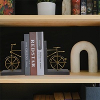 Porte-livres décoratifs en fonte en forme de vélo, style antique, support de livres en métal, porte-livres créatif en forme de vélo
