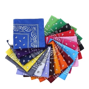 KENSHELLEY Amazon High Quality Headbands Multi-Functional Neck Square Scarf Wholesale Cashew Flower Bandana Kerchief Scarf
