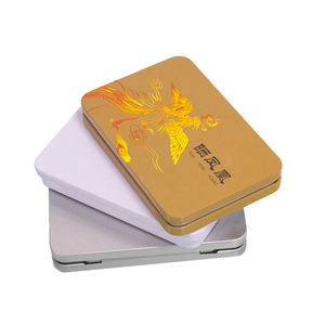 Hình chữ nhật nhỏ bản lề nắp kim loại màu đen bao bì hộp thiếc Xốp Chèn lưu trữ Pill thực phẩm tinplate xách tay mini thuốc lá cgarettes - Product Image 4