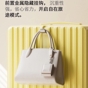 High Quality 20 Inch Trolley <b>Suitcase</b> For Women With Lock Universal Wheels Leisure Travel Solid Color Zipper Opening - Product Image 3