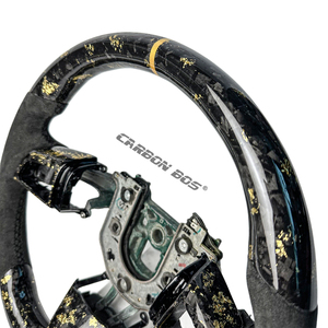 Volante de Fibra de Carbono Forjado en Oro para <span class=keywords><strong>Cadillac</strong></span> <span class=keywords><strong>CTS</strong></span> <span class=keywords><strong>CTS</strong></span>-V, Compatible con <span class=keywords><strong>Cadillac</strong></span> ATS <span class=keywords><strong>CTS</strong></span> XTS CT4 CT5 XT4 XT5 XT6 2012 2014 2016 2022 - Product Image 5