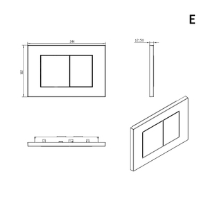 Plaque <span class=keywords><strong>d</strong></span>'actionnement à double <span class=keywords><strong>chasse</strong></span> <span class=keywords><strong>Bouton</strong></span> <span class=keywords><strong>poussoir</strong></span> de réservoir <span class=keywords><strong>d</strong></span>'<span class=keywords><strong>eau</strong></span> caché pour plaque de <span class=keywords><strong>chasse</strong></span> <span class=keywords><strong>d</strong></span>'<span class=keywords><strong>eau</strong></span> dissimulée Sigma en acier inoxydable - Product Image 3