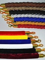 Usine Queue Barrière Diviseur Stanchions Contrôle Des Foules Barrière Chanvre Corde pour Postes Stands avec Crochets Chromés
