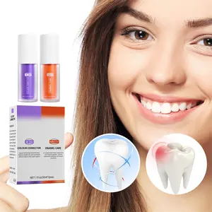 Nhãn Hiệu Riêng V34 Màu Corrector Kem Đánh Răng 30Ml Răng Làm Trắng Kem Đánh Răng Nhà Sử Dụng Loại Bỏ Vết V34 Màu Corrector Cho Người Lớn