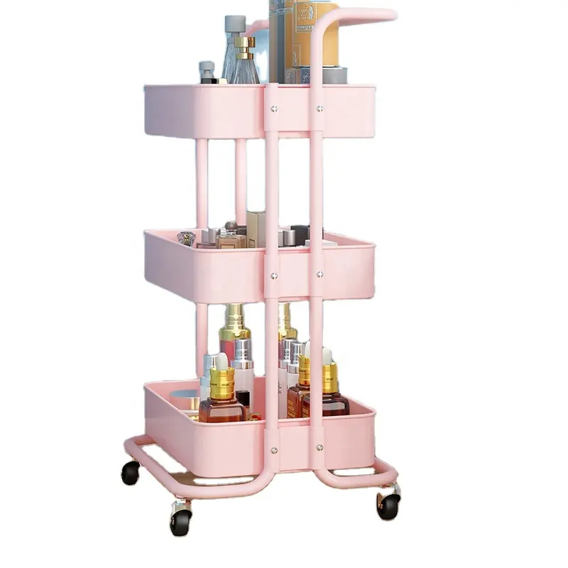 Professionnel plastic beauty hair salon trolley with doesn't suck hair wheel