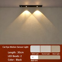 Lampu Kabinet LED Tiga Warna Dimmy Daya Tarik Magnetik Mudah Dipasang Hitam Putih Rumah Tangga Komersial 5V Dapur Kamar Mandi