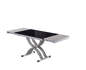 玻璃餐桌套装茶几敞篷经典意大利变身折叠上下餐厅家具 - Product Image 1