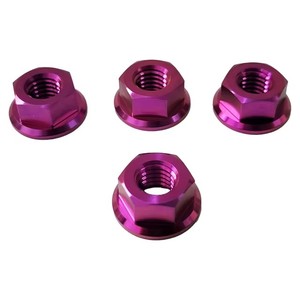 Tuercas hexagonales de titanio con brida, clase 8.8, autoblocantes, totalmente roscadas, de 7/16 pulgadas, pulidas, para coches de carreras, herrajes automotrices - Product Image 5