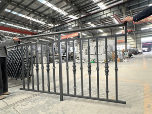 Clôture de jardin extérieure, garde-corps en métal, balustrades en alliage d'aluminium/acier inoxydable, portails treillis, revêtement en poudre <span class=keywords><strong>3D</strong></span> - Product Image 3