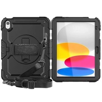 Étui robuste antichoc avec sangle rotative et protection d'écran pour iPad A16 11 pouces 2025 10e génération 10,9 pouces