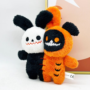 Xinhui vente chaude Halloween dessin animé squelette poupée citrouille en peluche chien blanc jouet de noël et poupée créative - Product Image 5