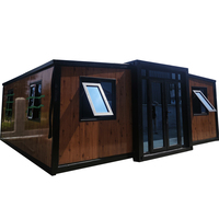 Villa d'expédition de 40 pieds et 20 pieds extensible 2 5 chambres à coucher Maison préfabriquée extensible en conteneur à vendre Maison préfabriquée pliante en acier