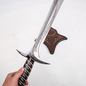 Espada corta de acero inoxidable grabada de 73 cm, estilo medieval 'Sting', hecha a mano, igual a la de la <span class=keywords><strong>película</strong></span>, sin afilar. - Product Image 5