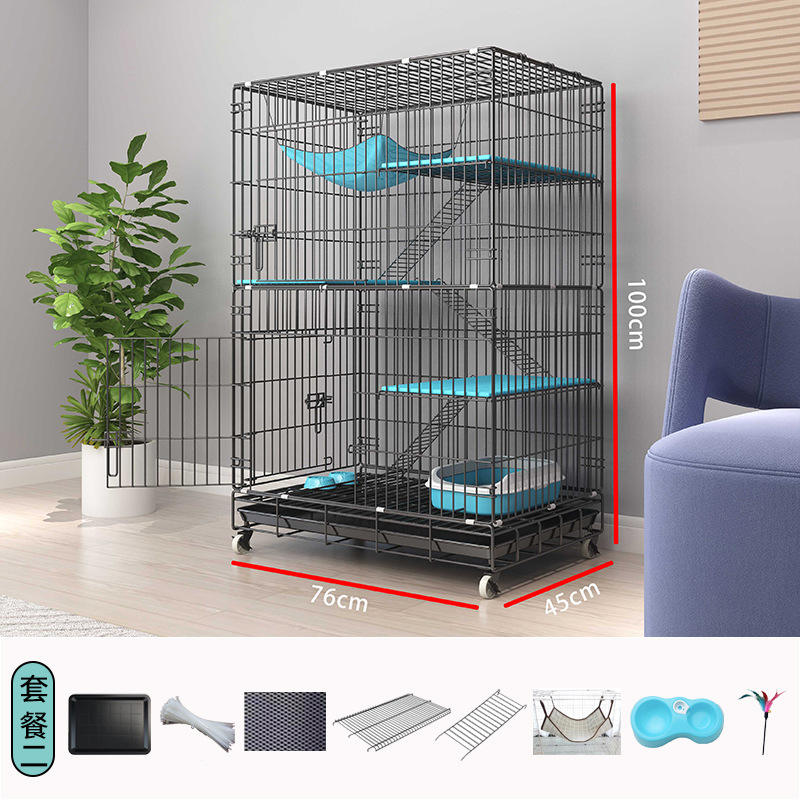 Large four-layer black [76*45*110] Simple style