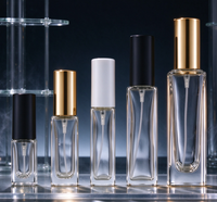 Botol Parfum Mini Kaca Transparan Isi Ulang 3ml 5ml 10ml untuk Wanita, Botol Sampel Parfum Kosong untuk Perjalanan