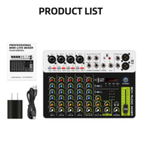 Console de mixage audio numérique professionnelle V8, haut-parleur, contrôleur pour DJ, pour la mixage de cartes son et d'audio