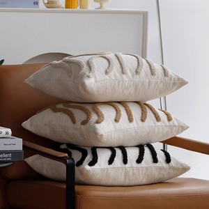 45x45 Phong Cách Boho Chenille Trang Trí Ném Gối Mềm Đường Hình Học Đệm Có 3 Màu Áo Gối Sofa Phòng Khách - Product Image 2