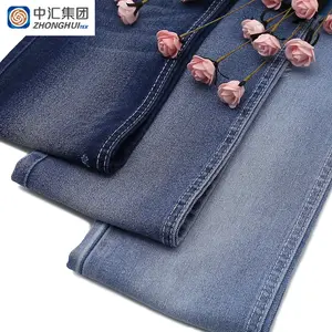 Popular Factory Wholesale Cotton Blend Woven Twill Denim Jean Fabric for Women Pants Dress