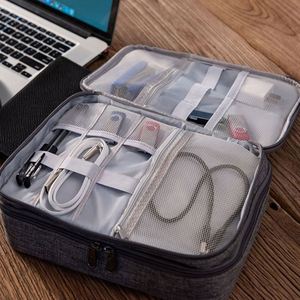 Custom Electronics Organizer Waterproof Travel <b>Cable</b> Bag, Dual Layer Storage for Phone, Charger, Power Bank - Product Image 3