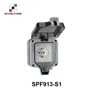 Safewire SPF913-S1 IP66 waterproof box single gang switch BS, Universal and Euro ,SAA socket