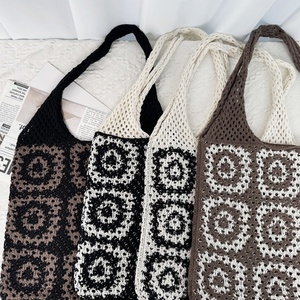 Sacs fourre-tout pour <span class=keywords><strong>femmes</strong></span> en crochet de style bohème de luxe <span class=keywords><strong>Mona</strong></span> 2024, vintage, plage, shopping, deux poignées, printemps été, polyester - Product Image 6